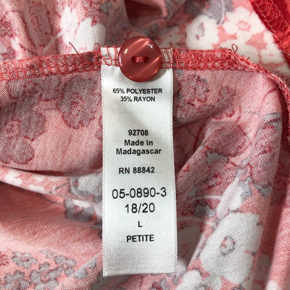 Woman Within Poly Rayon Colorful Floral Pleated Sleeveless Pull On Dress L 18/20 - Picture 9 of 15